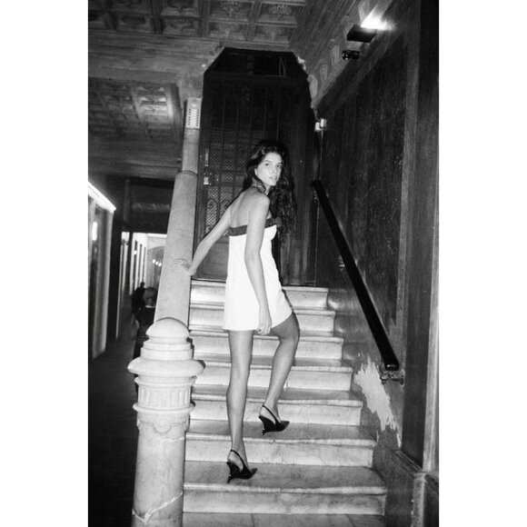 ZARA STRAPLESS DRESS WITH BOW - Picture 6 of 8